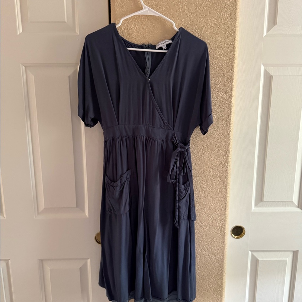 Piper and Scoot muted blue dress